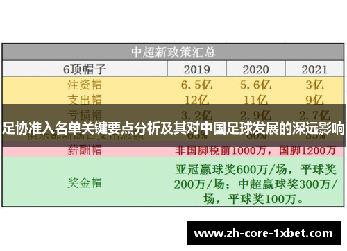 足协准入名单关键要点分析及其对中国足球发展的深远影响